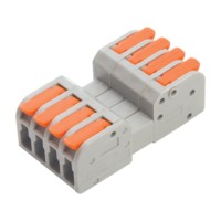 Клемма СМК зажимная с рычагом 4 контактные группы Stekker LD221-424