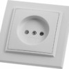 Розетка 1-местная б/з Stekker PST10-9009-01 250В 10А с защитной шторкой Эрна белый