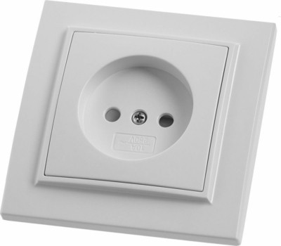 Розетка 1-местная б/з Stekker PST10-9009-01 250В 10А с защитной шторкой Эрна белый