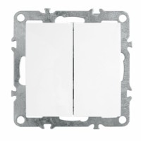 Выключатель 2кл. механизм Stekker PSW10-9104-01 250В 10А Эрна белый