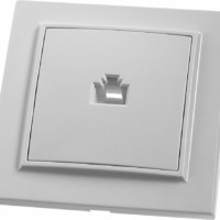 Розетка ПК 1-м RJ-45 Stekker PST00-9007-01 Эрна белый