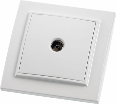 Розетка телевизионная 1-м Stekker PST00-9008-01 75 Ом 5-862МГц Эрна белый