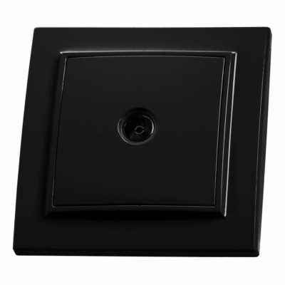 Розетка телевизионная 1-м Stekker PST10-9008-03 75 Ом 5-862МГц Эрна черный