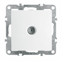 Розетка телевизионная 1-м механизм Stekker PST00-9108-01 75 Ом 5-862МГц Эрна белый