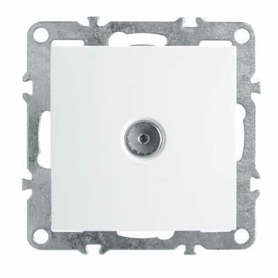 Розетка телевизионная 1-м механизм Stekker PST00-9108-01 75 Ом 5-862МГц Эрна белый