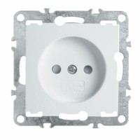 Розетка 1-местная б/з механизм Stekker PST10-9109-01 250В 10А с защитной шторкой Эрна белый