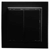 Выключатель 2кл. Stekker PSW10-9004-03 250V 10А Эрна черный