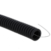 Гофротруба ПВХ для кабеля d32мм с протяжкой/зондом чёрная 50м Plast EKF tg-z-32-50-black