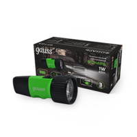 Фонарь светодиодный аккумуляторный ручной 1Вт 40лм аккум. NI-MH 0.25А.ч Gauss GF103