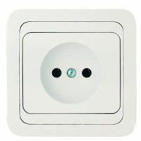 Розетка 1-м СП Mimoza 16А IP20 керамика бел./бел. Makel 12002