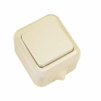 Выключатель 1кл. ОП 10А IP44 п/герм. крем. Makel 18200