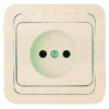 Розетка 1-м СП Mimoza 16А IP20 керамика крем./крем. Makel 25002