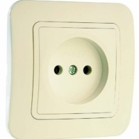 Розетка 1-м СП Lillium 16А IP20 крем./крем. Makel 70222