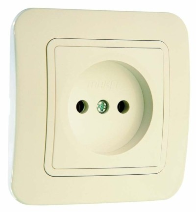 Розетка 1-м СП Lillium 16А IP20 крем./крем. Makel 70222