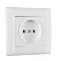 Розетка 1-м СП Defne 16А IP20 керамика бел. Makel 42001002