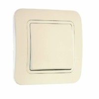 Переключатель 1-кл. СП проходной Lillium 10А IP20 крем./крем. Makel 70205