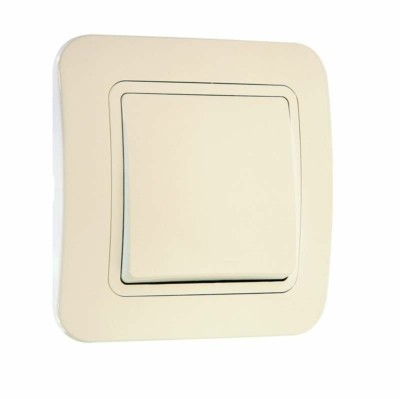 Переключатель 1-кл. СП проходной Lillium 10А IP20 крем./крем. Makel 70205