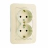 Розетка 2-м СП Lillium 16А IP20 с/з крем./крем. Makel 70282