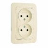 Розетка 2-м СП Lillium 16А IP20 крем./крем. Makel 70217