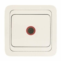 Розетка телевизионная ТВ 1-м СП Mimoza 16А IP20 бел./бел. Makel 12007