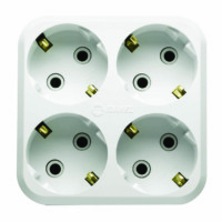 Разветвитель сетевой 4 гнезда с/з Makel 10001205