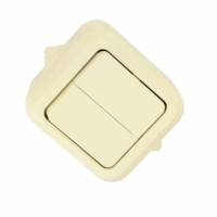 Выключатель 2кл. ОП 10А IP44 п/герм. крем. Makel 18201