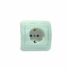 Розетка 1-м СП Mimoza 16А IP20 с/з керамика бел./бел. Makel 12008
