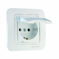 Розетка 1-м СП Lillium 16А IP20 с крышкой бел./бел. Makel 70029