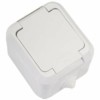 Розетка 1-м ОП 16А IP44 с/з с крышкой п/герм. бел. Makel 18304