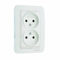 Розетка 2-м СП Lillium 16А IP20 бел./бел. Makel 70017