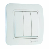 Выключатель 3кл. СП Lillium 10А IP20 бел. Makel 70091