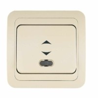 Переключатель 1кл. СП проходной Mimoza 10А IP20 с инд. крем. Makel 25025