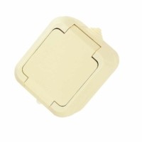 Розетка 1-м ОП 10А IP44 с/з с крышкой п/герм. крем. Makel 18204