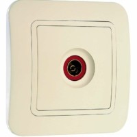 Розетка телевизионная ТВ 1-м СП Lillium 16А IP20 крем./крем. Makel 70207