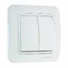 Выключатель 2кл. 1п 1мод. СП Lillium 10А IP20 бел. Makel 70003