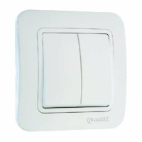 Выключатель 2кл. 1п 1мод. СП Lillium 10А IP20 бел. Makel 70003