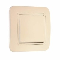 Выключатель 1кл. СП Lillium 10А IP20 крем. Makel 70201