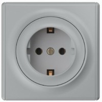 Розетка 1-м СП Florence 16А IP20 с/з винт. клеммы механизм сер. 1E10201302 OneKeyElectro 2172834