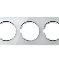 Рамка 3-м Garda горизонт. стеклянная бел. 2E52301300 OneKeyElectro 2234926