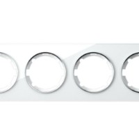 Рамка 4-м Garda горизонт. стеклянная бел. 2E52401300 OneKeyElectro 2234927