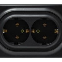 Розетка 2-м СП Florence 16А IP20 с/з винт. клеммы черн. 1E10401303 OneKeyElectro 2172813