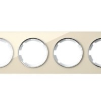 Рамка 4-м Garda горизонт. стеклянная беж. 2E52401301 OneKeyElectro 2234932