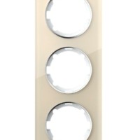 Рамка 3-м Garda вертикал. стеклянная беж. 2E52311301 OneKeyElectro 2234947