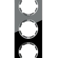 Рамка 3-м Garda вертикал. стеклянная чер. 2E52311303 OneKeyElectro 2234951