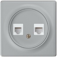 Розетка ПК 2-м СП Florence RJ45 кат.5E механизм сер. 1E20901302 OneKeyElectro 2172841