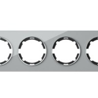 Рамка 4-м Garda горизонт стеклянная сер. 2E52401302 OneKeyElectro 2234937