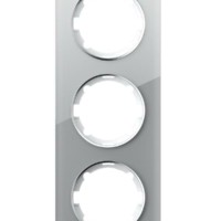 Рамка 3-м Garda вертикал. стеклянная сер. 2E52311302 OneKeyElectro 2234949