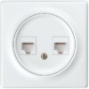 Розетка ПК 2-м СП Florence RJ45 кат.5E механизм бел. 1E20901300 OneKeyElectro 2172772