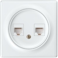 Розетка ПК 2-м СП Florence RJ45 кат.5E механизм бел. 1E20901300 OneKeyElectro 2172772
