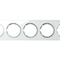 Рамка 5-м Garda горизонт. стеклянная бел. 2E52501300 OneKeyElectro 2234928